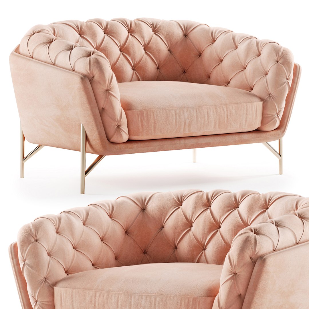 Sillón Calia Italia art nouveau modelo 3d