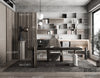 Black – White – Gray Colors Interior 3D Blocks – Study Room 3D Scene – 230 – VRAY