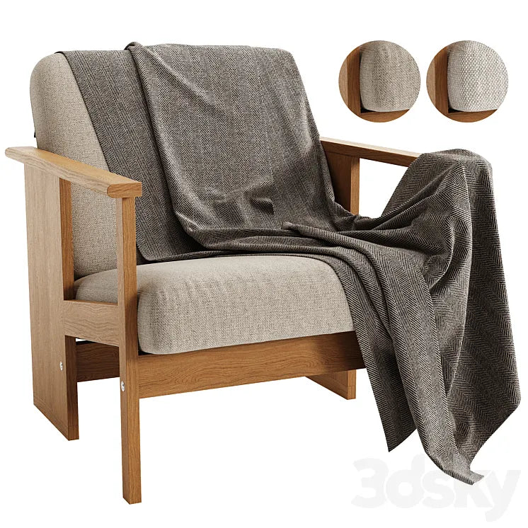 BLOCK Armchair Form & Refine 3DSMAX Model