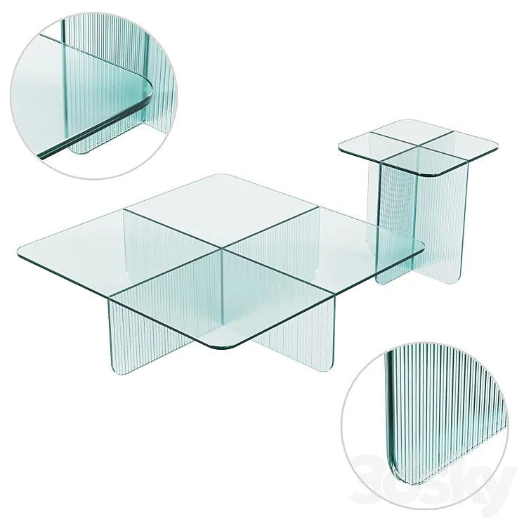 Blur Tables (2 Models) 3DSMAX Model