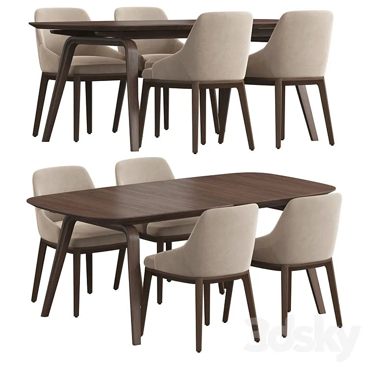 Bo Concept Hauge table Dining set 3DSMAX Model