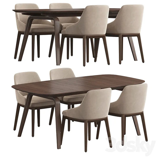 Bo Concept Hauge table Dining set 3DSMAX Model
