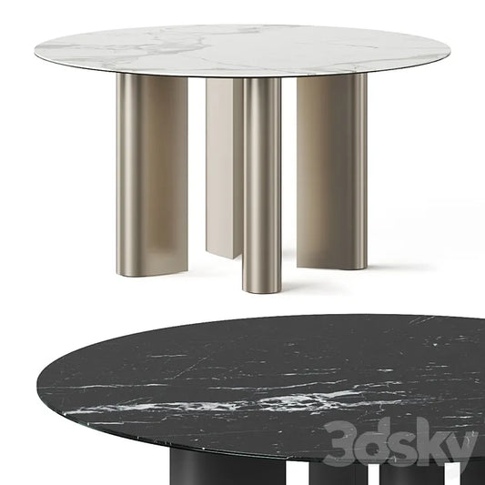 Bonaldo Geometric Round Dining Table 3DSMAX Model