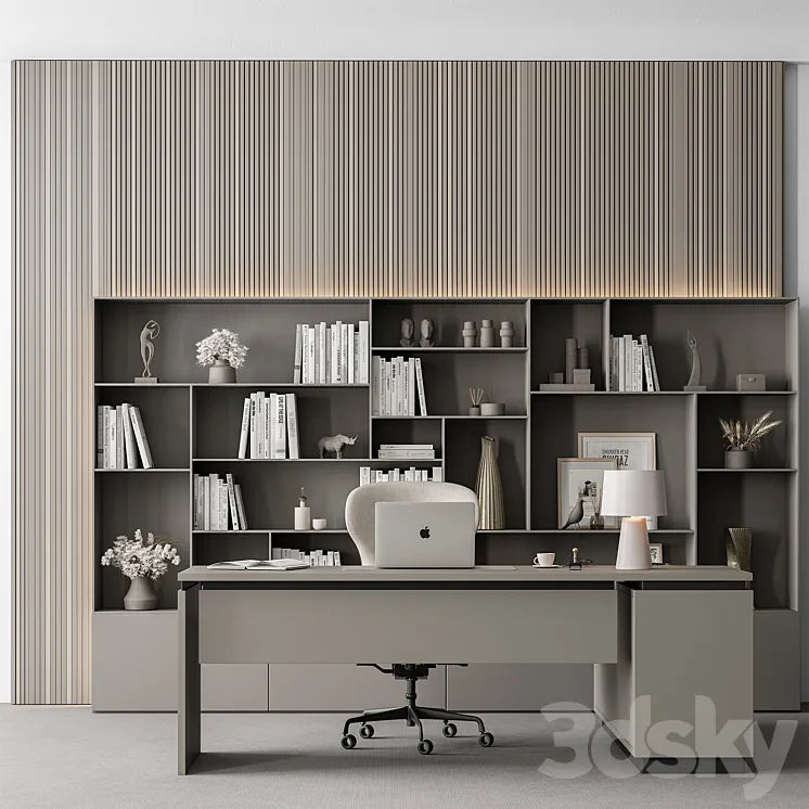 Boss Desk - Office Furniture 461 3DSMAX Model
