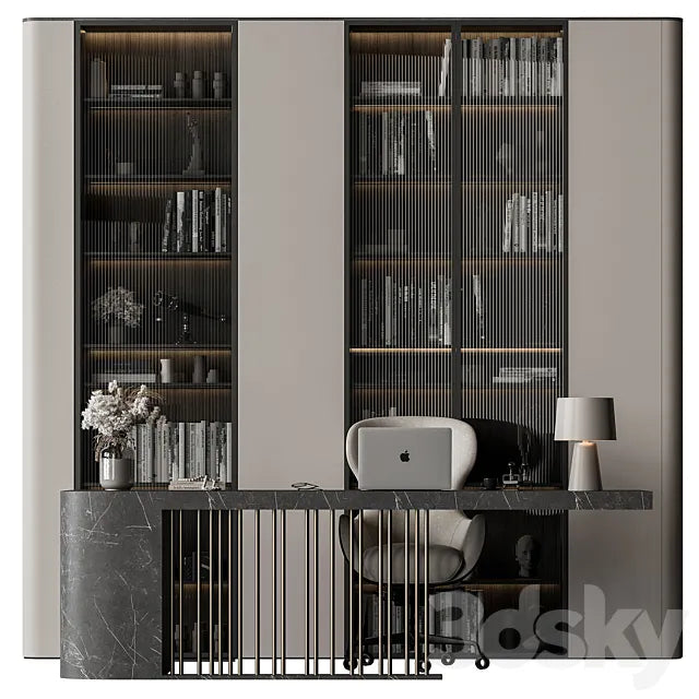 Boss Desk - Office Furniture 587 3ds Max
