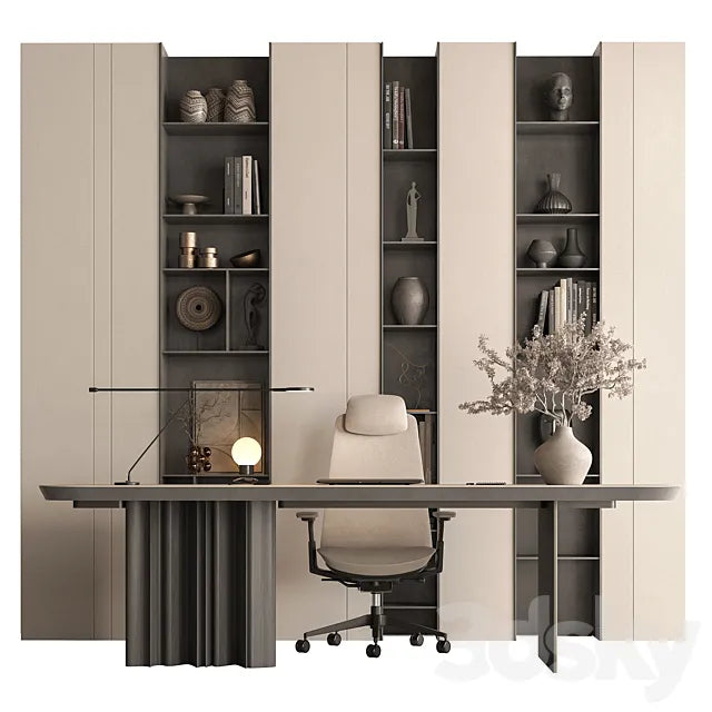 Boss Desk - Office Furniture 658 3ds Max