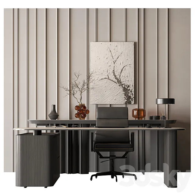 Boss Desk - Office Furniture 671 3ds Max