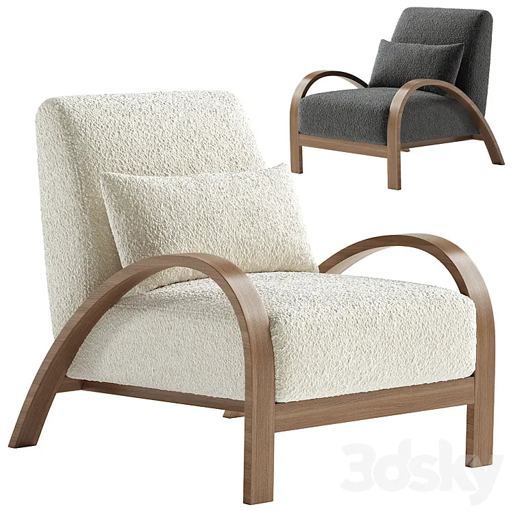 Boucle Bentwood Armchair 3DSMAX Model