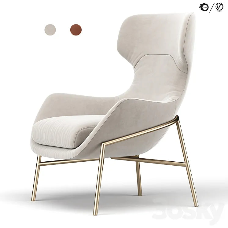 Brera armchair 3DSMAX Model