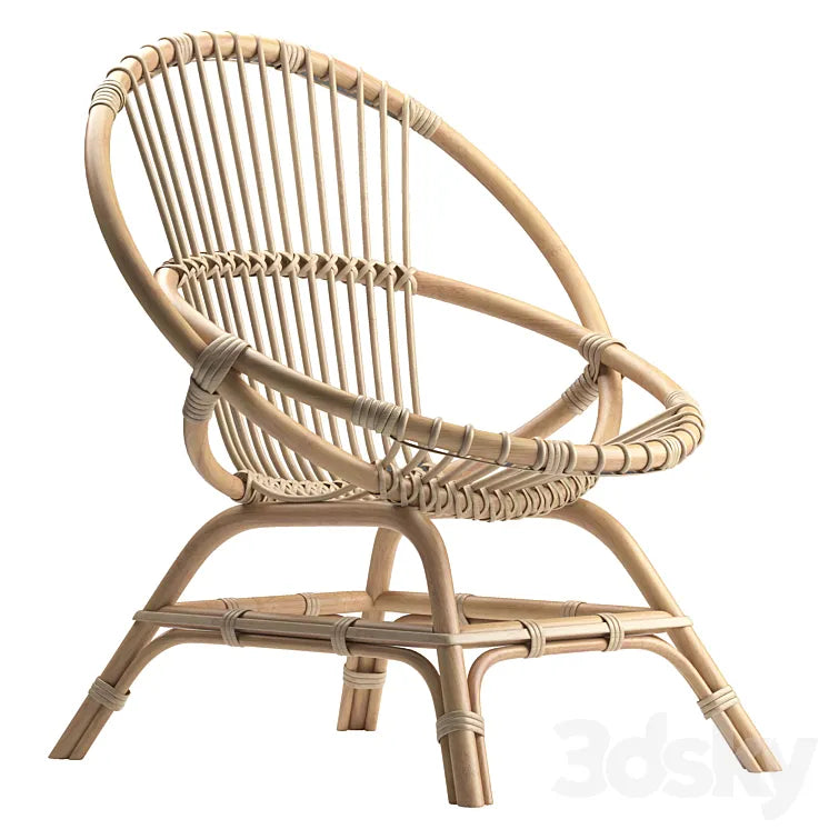 Brigitte rattan armchair 3DSMAX Model