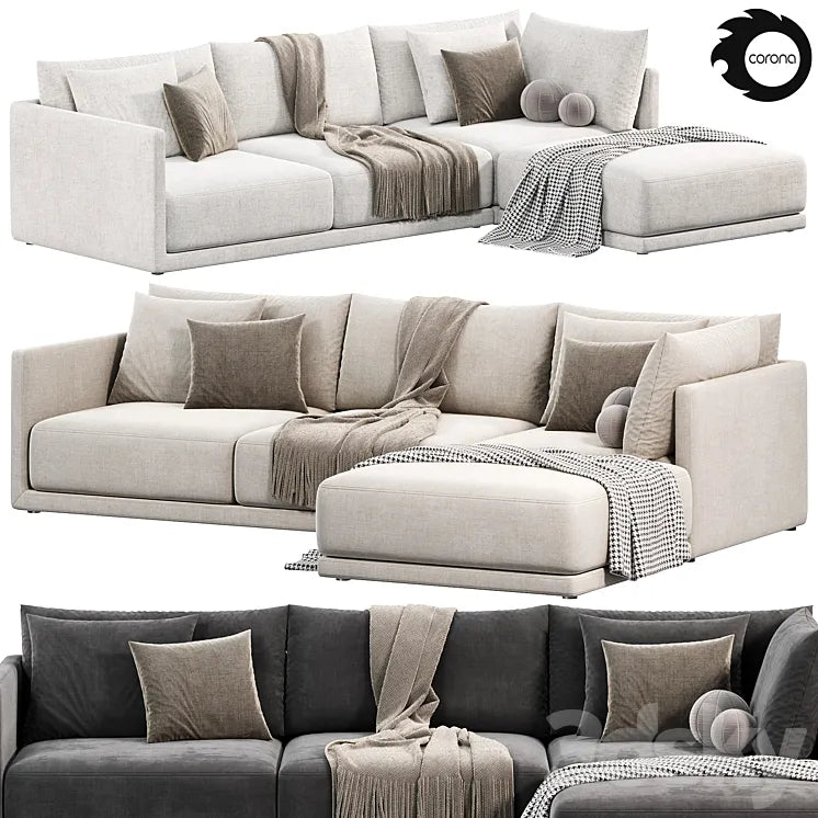 Build Your Own Melbourne Sectional Sofa by westelm 3DSMAX Model