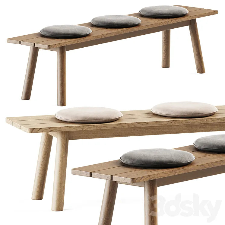 Bull Bench by B&B Italia / Bench 3DSMAX Model