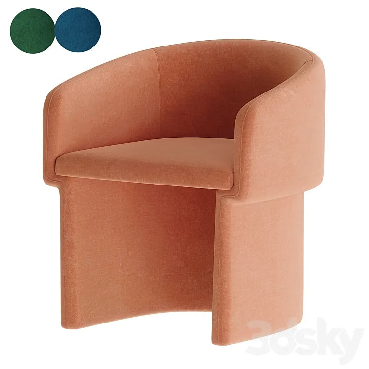 Burke decor Clementine Dining Chair 3DSMAX Model