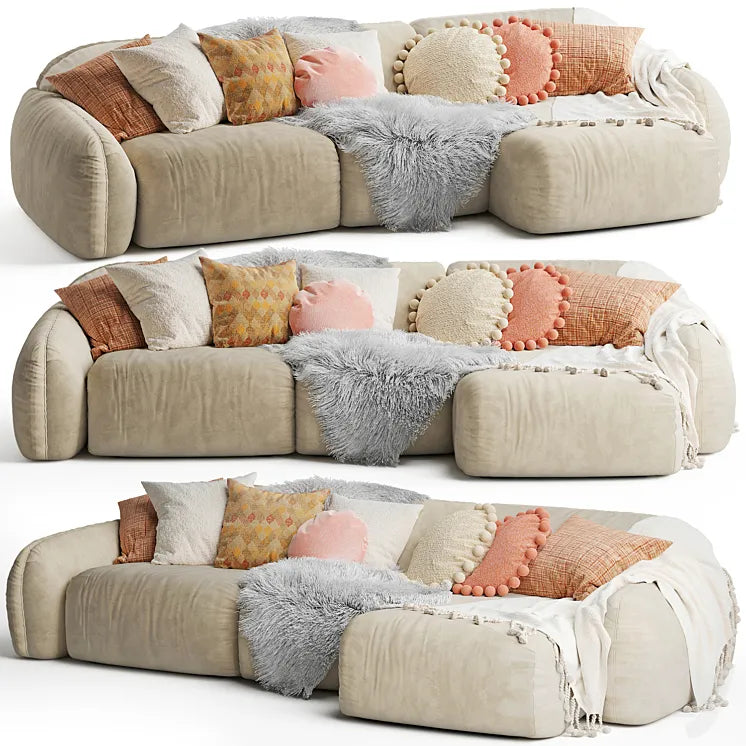 Busnelli PIUMOTTO Sofa Chaise 3DSMAX Model