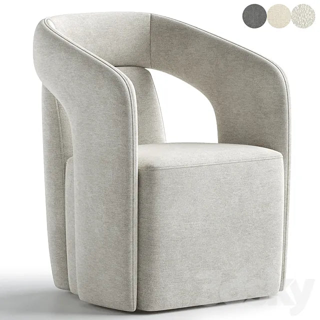 Caballito Rolling Dining Chair 3ds Max