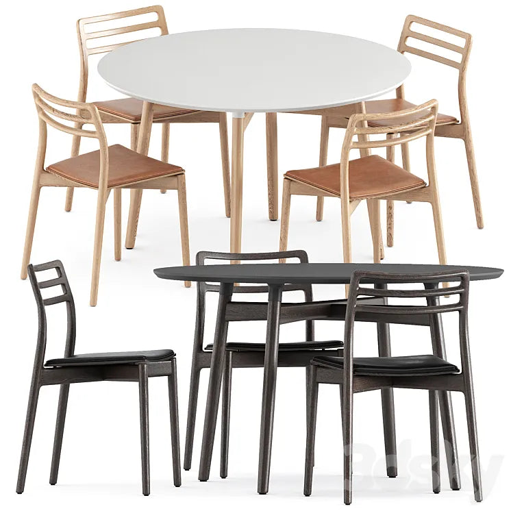 Cabin chair by Vipp and BA103 round table by Carl Hansen and Son 3DSMAX Model