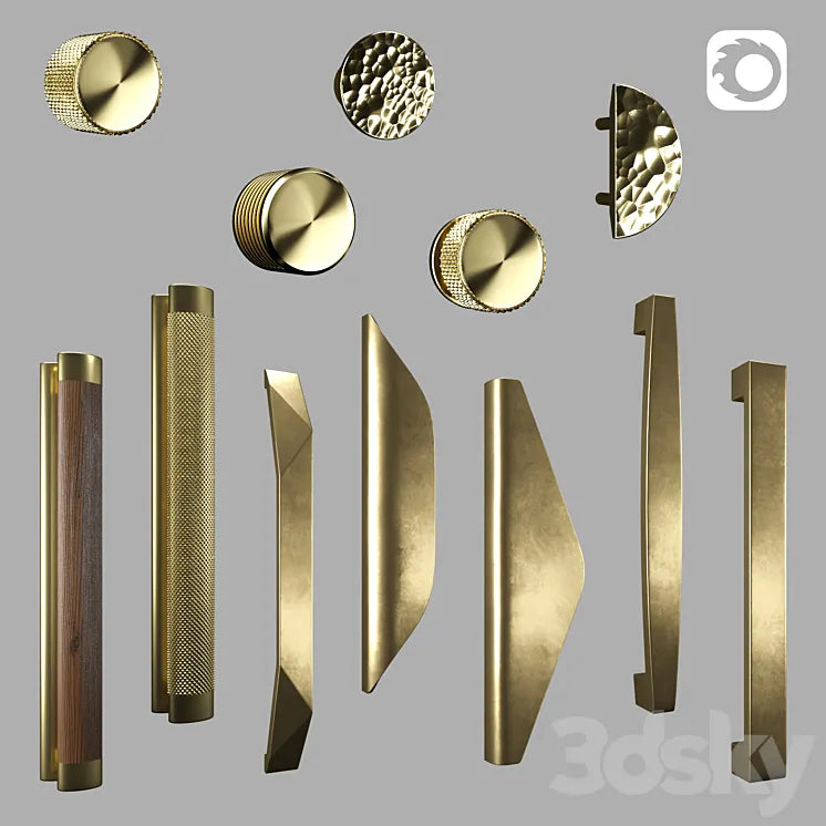 Cabinet Handles vol 01 3DSMAX Model