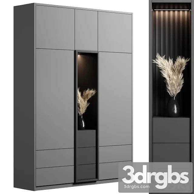 Cabinet With Shelves 18 3D Model Free