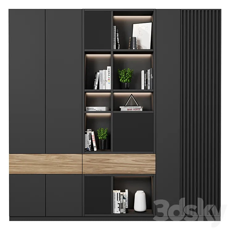 Cabinet with shelves 21 3DSMAX Model