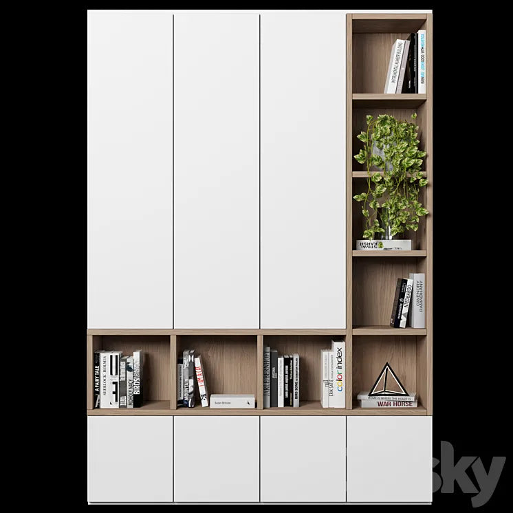 Cabinet with shelves 48 3DSMAX Model