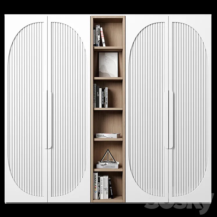 Cabinet with shelves 64 3DSMAX Model