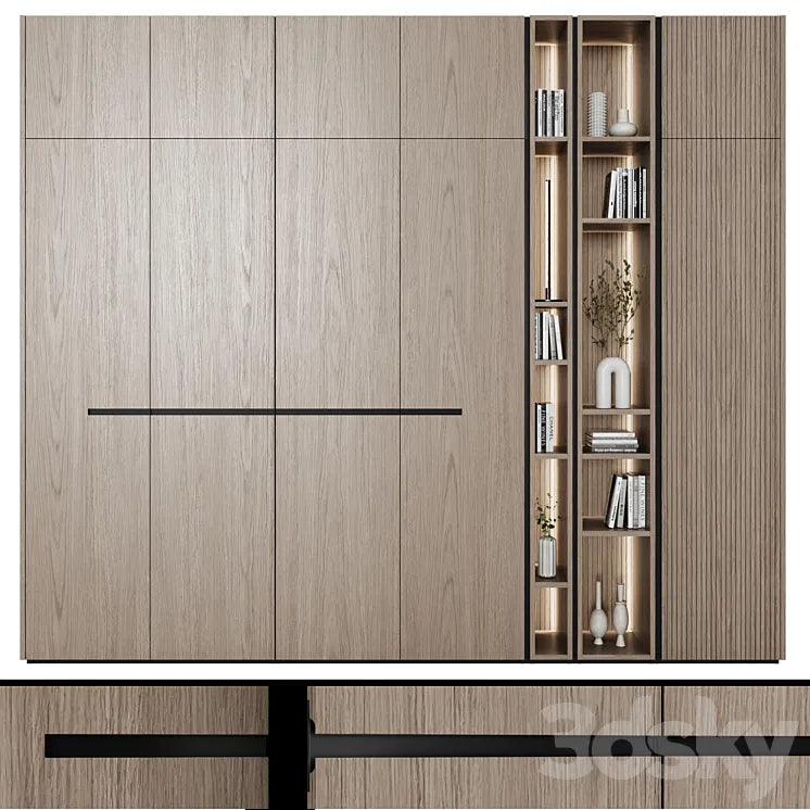 Cabinets modular in modern style 60 3DSMAX Model