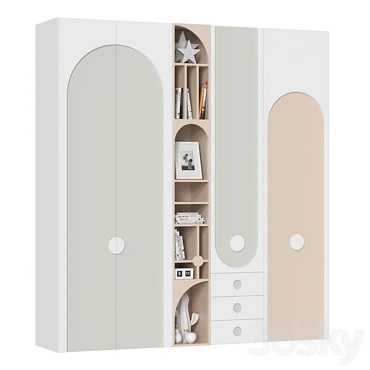 Cabinets with shelves 069 3DSMAX Model