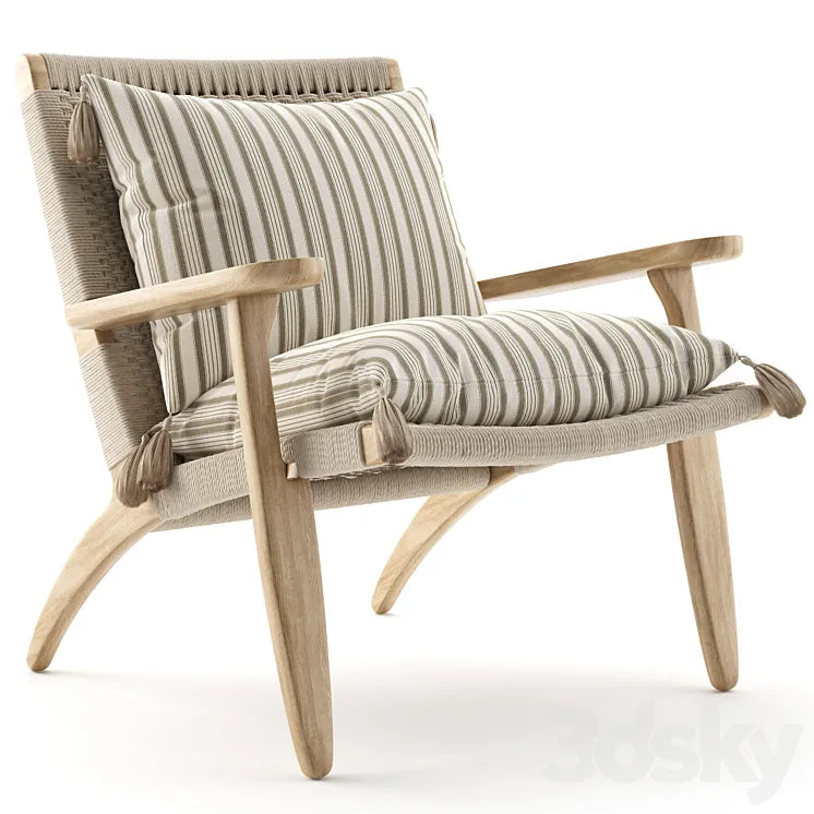 Cable Lounge Armchair Natural 3DSMAX Model
