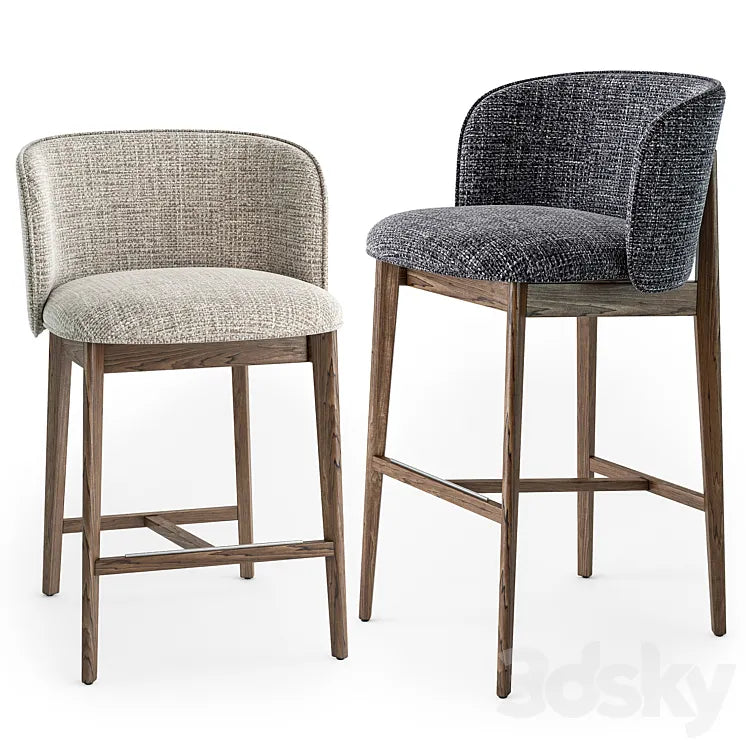 Calligaris Abrey wood stool 3DSMAX Model