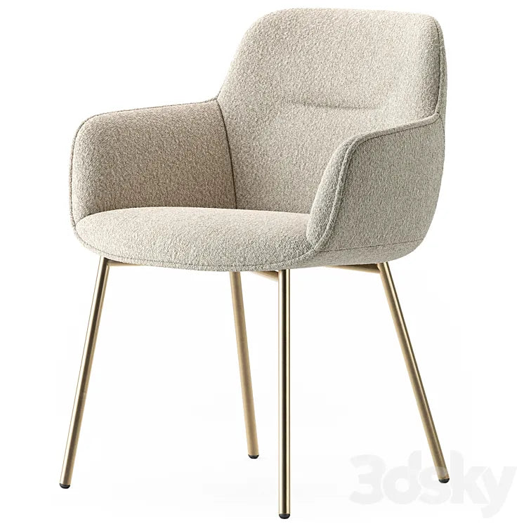 Calligaris Cocoon metal legs armchair 3DSMAX Model