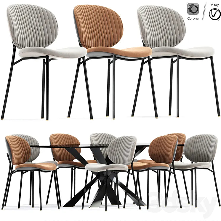 Calligaris Ines Dining Chair Table 3DSMAX Model