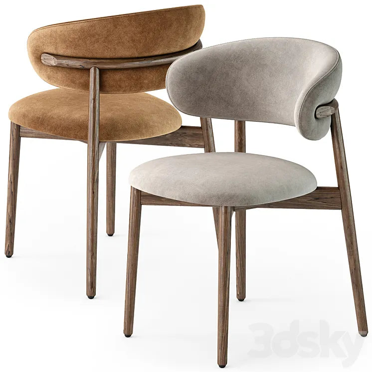 Calligaris Oleandro wood chair 3DSMAX Model