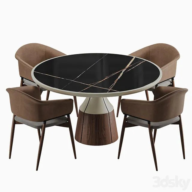 Canazei table and Nisida chair 3dsMax Model