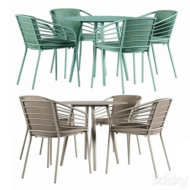 Cancun Outdoor cafe table and chair set by BoConcept 3dsMax Model