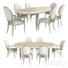 Caracole Lilian Dining table and chairs 3DSMAX Model