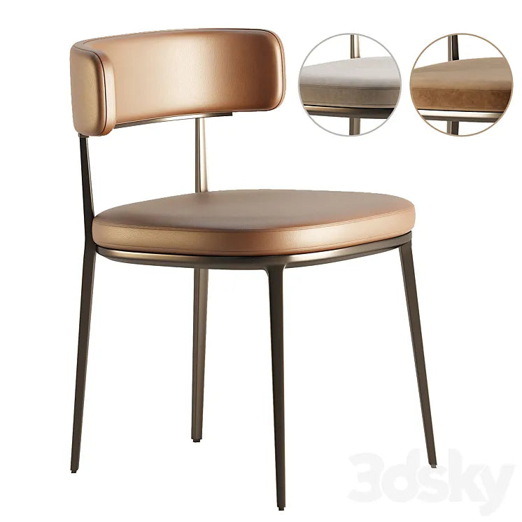 CARATOS Chair with armrests By Maxalto 3DSMAX Model