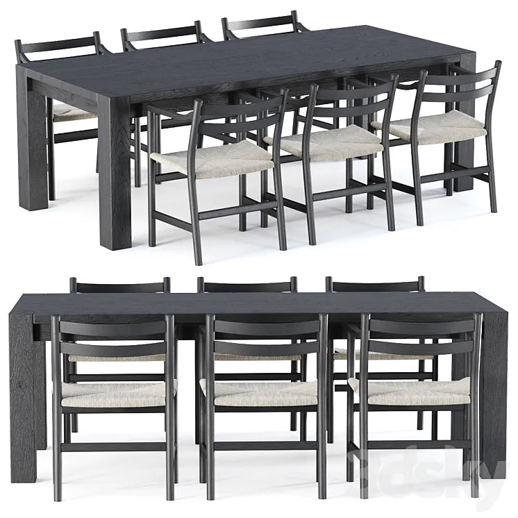 Carl Hansen furniture set_v17 / Garden furniture set 3DSMAX Model