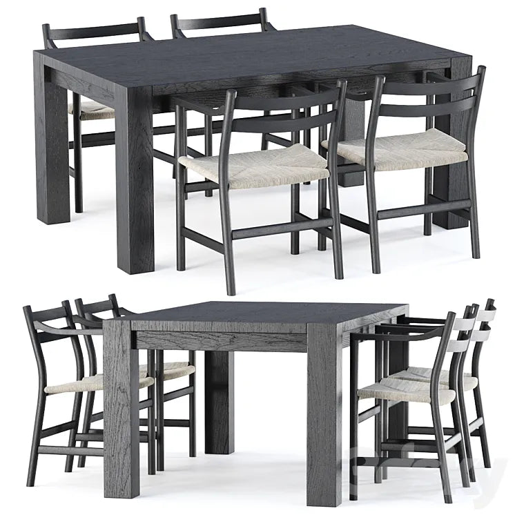 Carl Hansen furniture set_v18 / Garden furniture set 3DSMAX Model