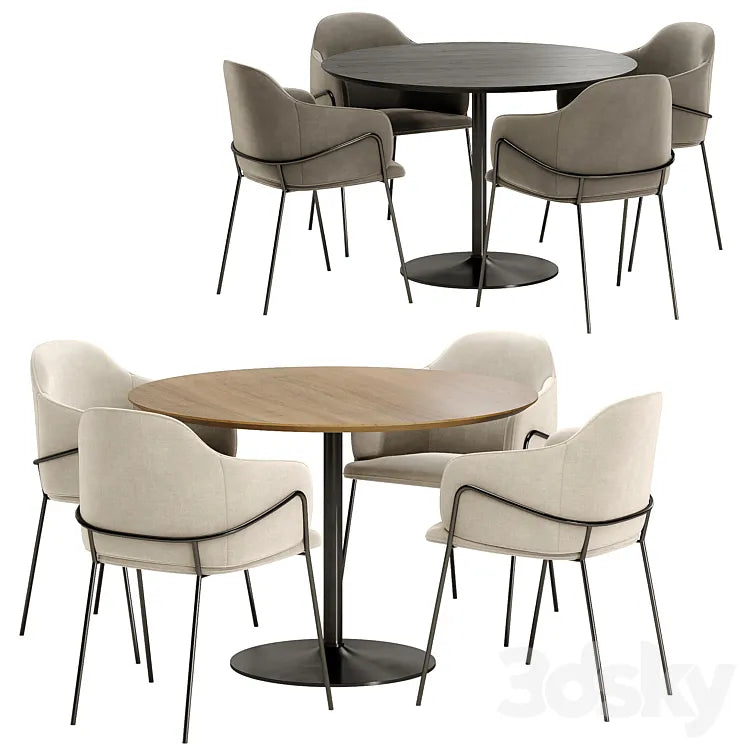 carver dining chair with Anderson table 3DSMAX Model