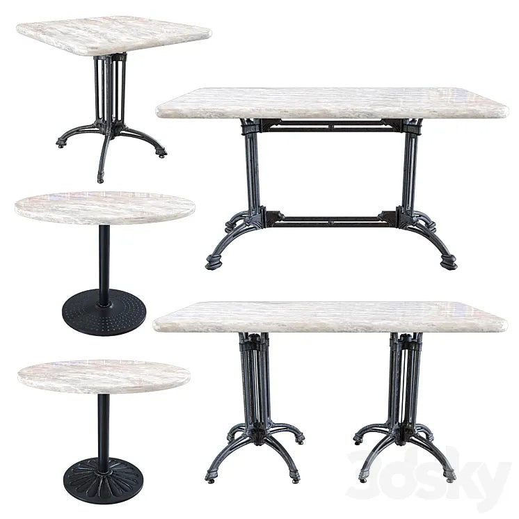 Cast iron underframe table 3DSMAX Model