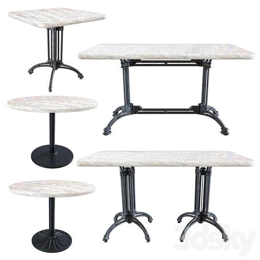 Cast iron underframe table 3DSMAX Model