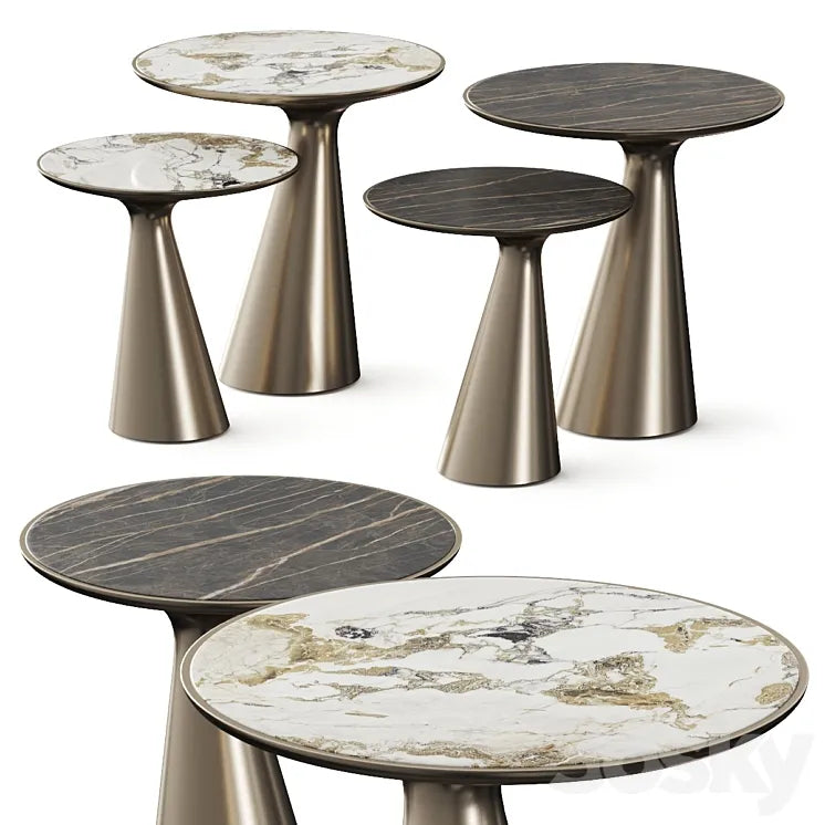 Cattelan Italia Peyote Keramik Coffee & Side Tables 3DSMAX Model