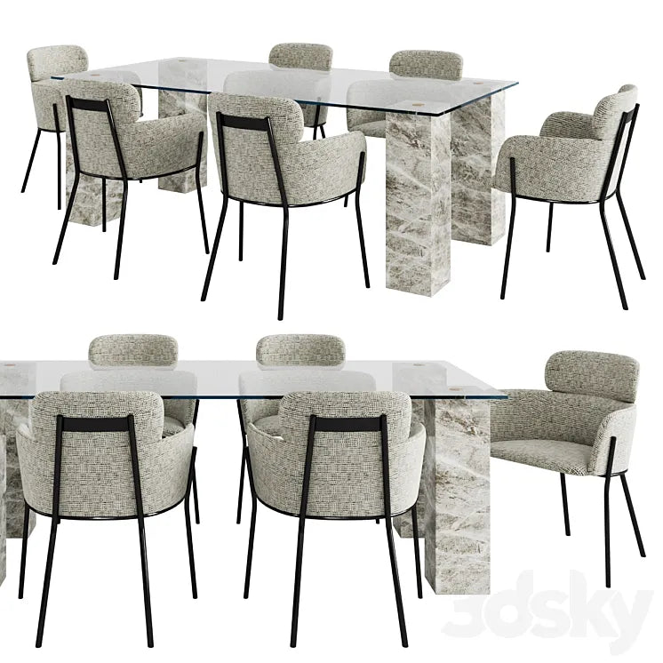 CB2 Dinning Set 3DSMAX Model
