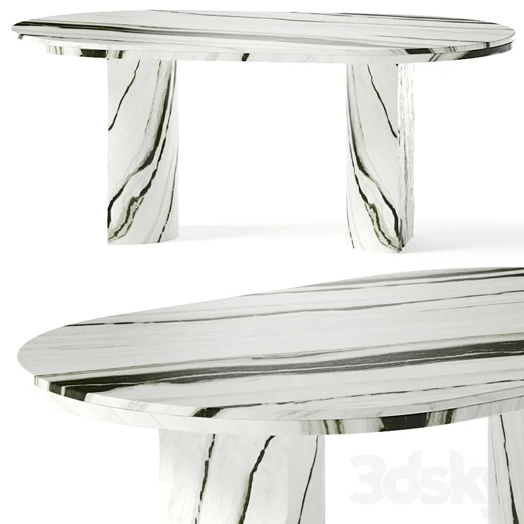 CB2 Julius Oval Marble Dining Table 3DSMAX Model