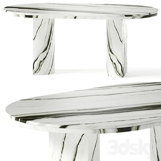 CB2 Julius Oval Marble Dining Table 3DSMAX Model