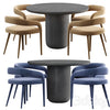 CB2 Lisette chair and Lola Dining table 3DSMAX Model