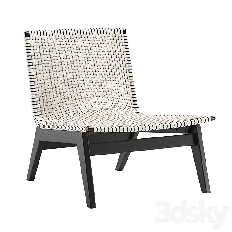 CB2 Morada Woven Ivory Leather Chair 3DSMAX Model