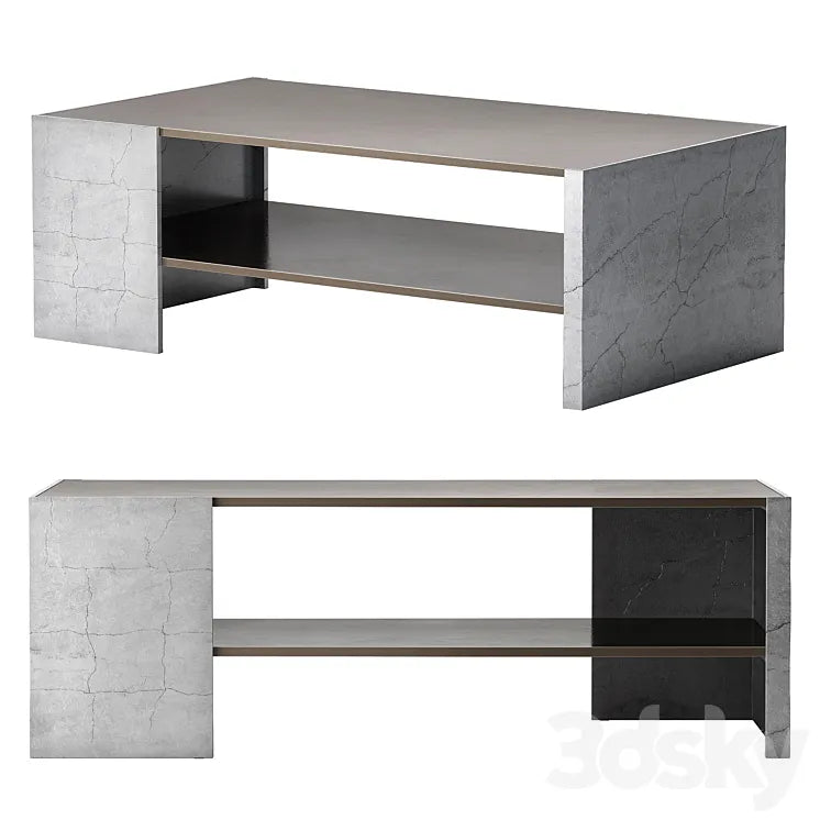 CB2 Rayon Cast Metal Coffee Table 3DSMAX Model