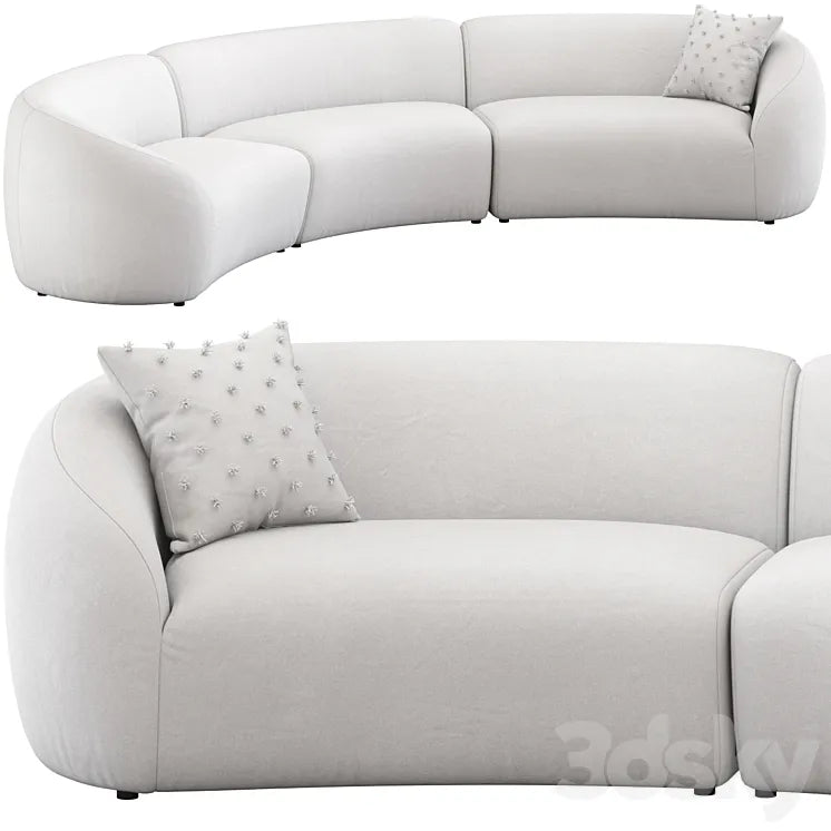 CB2 Roma Sectional Sofa 3DSMAX Model