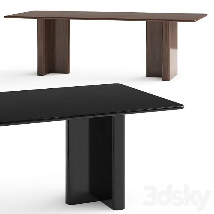 CB2 Royce Dark Wood Dining Table 3DSMAX Model